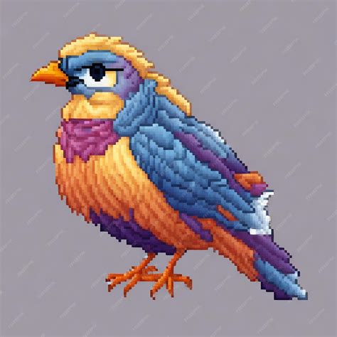 Premium AI Image | pixel art bird