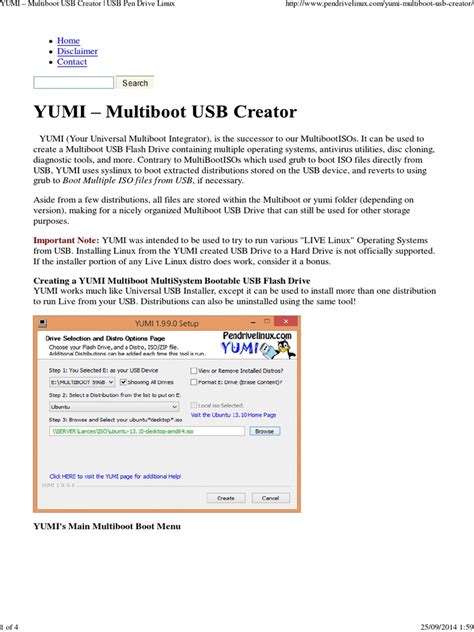 YUMI - Multiboot USB Creator - USB Pen Drive Linux | PDF | Usb Flash ...