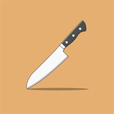 Butcher Knife Vector Icon Illustration. Kitchen Knife Vector. Flat Cartoon Style Suitable for ...