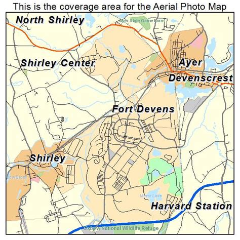 Aerial Photography Map of Fort Devens, MA Massachusetts