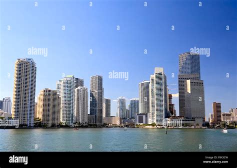 The high-rise buildings in downtown Miami Stock Photo - Alamy