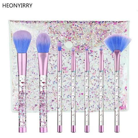 7pcs Glitter Makeup Brushes Set Diamond Professional Highlighter ...