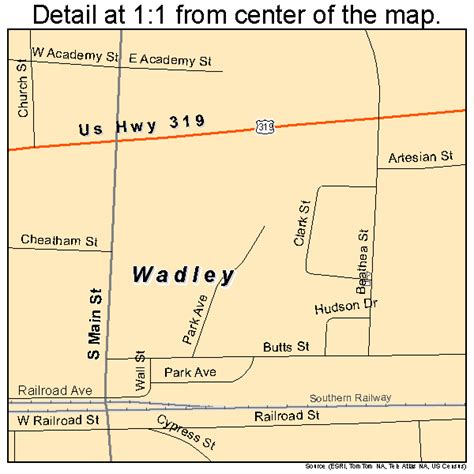 Wadley Georgia Street Map 1379864