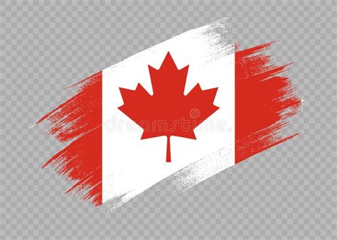 Canada Flag with Brush Paint Textured Isolated on Png or Transparent ...