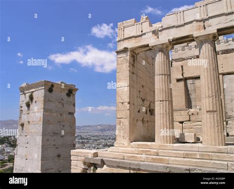 The Propylaea Acropolis Athens Greece Stock Photo - Alamy