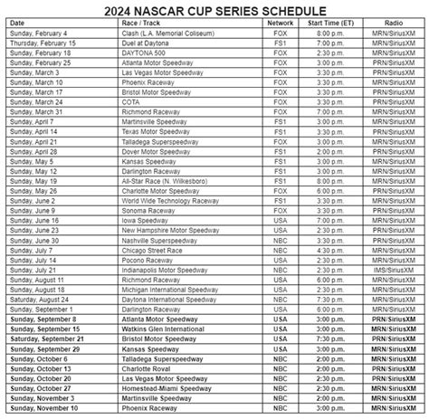 Nascar Printable Schedule 2024 Pdf Free - daisy cordelia