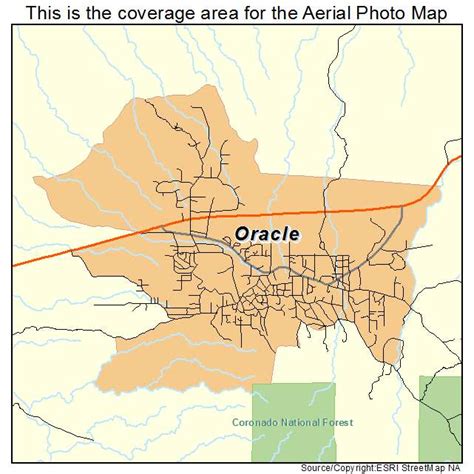 Aerial Photography Map of Oracle, AZ Arizona