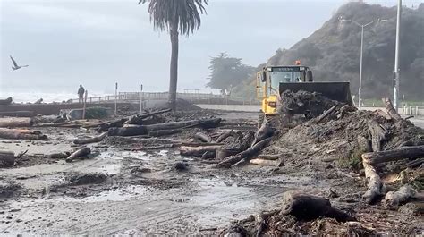 California beach towns flooded by massive waves, under evacuation orders