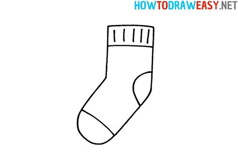 Sock Easy Drawing Tutorial | Socks drawing, Drawing tutorial easy, Easy drawings