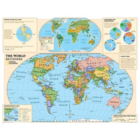 Beginners World Map - NGMRE01020557 | National Geographic Maps | Social ...