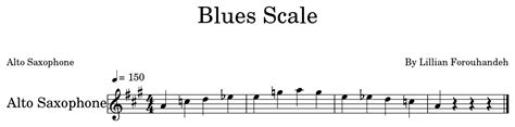 Blues Scale - Sheet music for Alto Saxophone