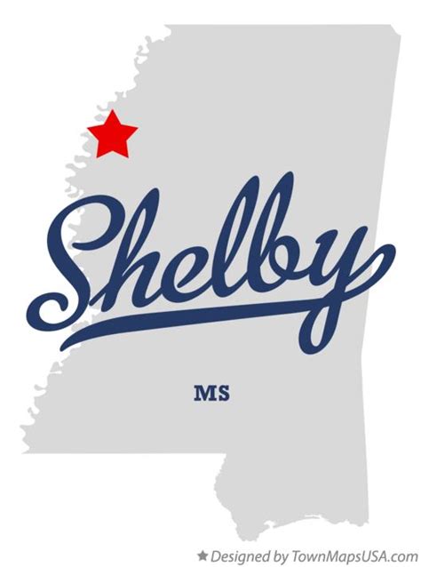 Map of Shelby, MS, Mississippi