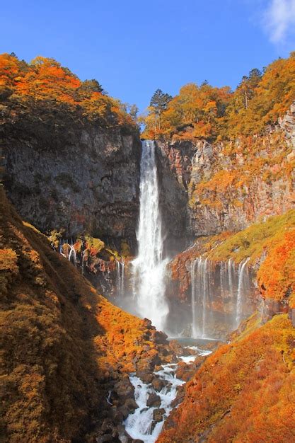 Premium Photo | Kegon falls in autumn season ,nikko ,japan.