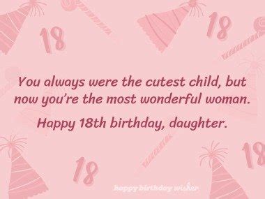 Sweet 18th Birthday Wishes for Daughter - Happy Birthday Wisher