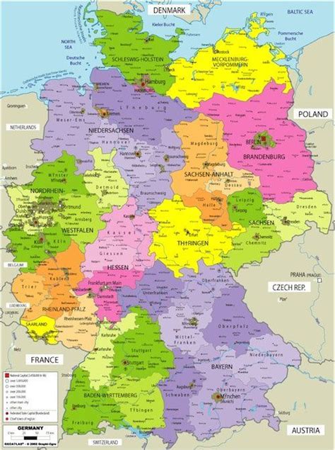 Germany Map Cities In English