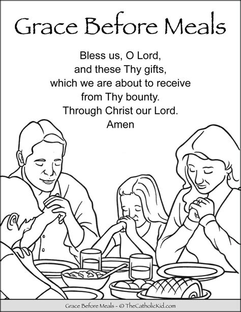 Catholic Prayer Before Meals Printable