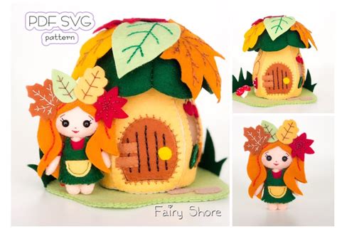 Autumn Fairy House PDF SVG Felt Pattern Autumn Fairy Fall - Etsy UK