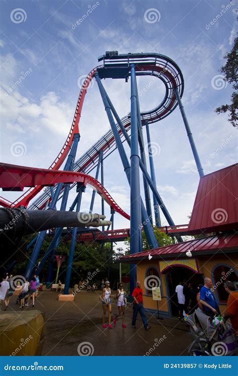 SheiKra Roller Coaster editorial photography. Image of fair - 24139857