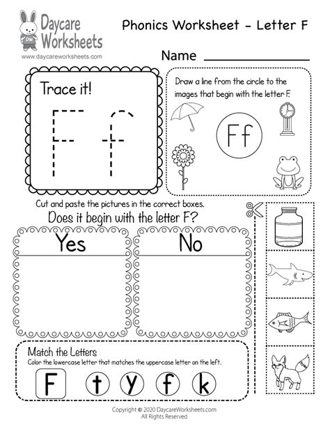 Letter F Words For Preschool