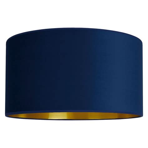 TAMBOR Navy velvet gold lined lampshade dia. 49cm | Navy blue lamp ...