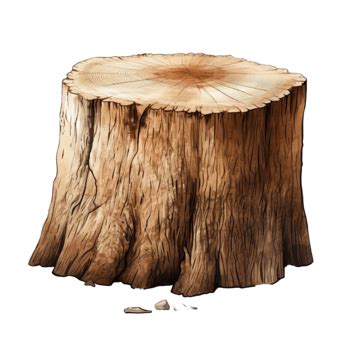 Tree Stump Isolated On White Background Ai Generative, Isolated, Mug ...