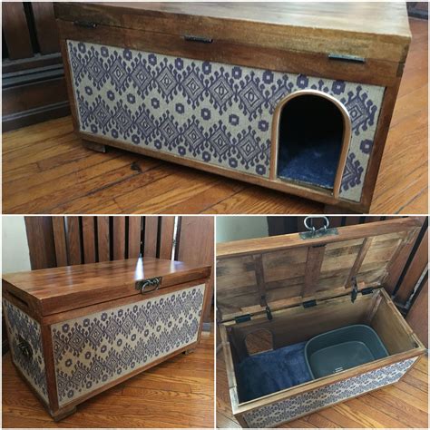 Cutest way to hide cat litter box!!! My husband and I made this last night and I love it! | Cat ...