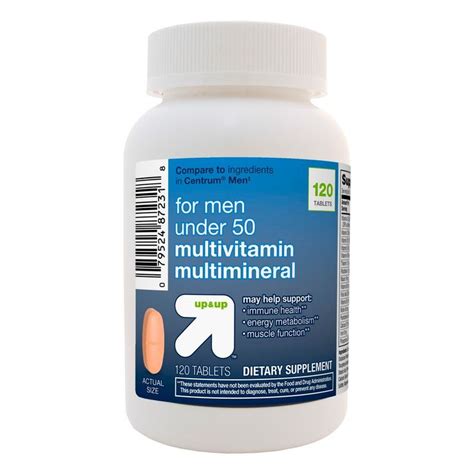 Men's Under 50 Multivitamin Dietary Supplement Tablets - 120ct - Up&Up™ | Multivitamin, Dietary ...