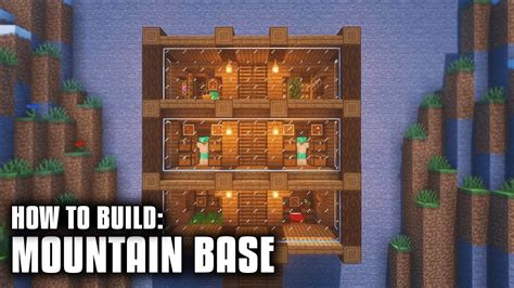 Minecraft: How to Build a Mountain Base - Mountain Base Tutorial - YouTube