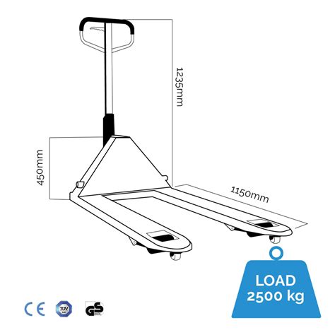 Standard Pallet Jack 2500kg - Best Seller - Jack Pallet