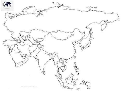 Printable Blank Asia Map – Outline, Transparent, PNG Map - Blank World ...