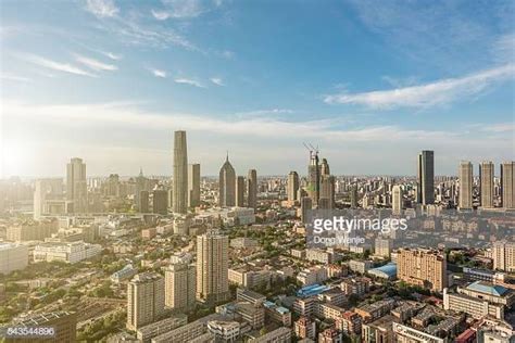 Tianjin Urban Skyline Skyscraper Skyline Panorama Rooftop Tianjin,...