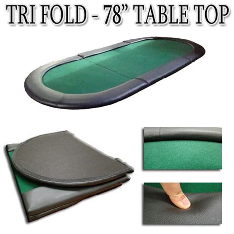 Green 78x35" Tri-Fold Poker Table Top | GPTT-202"