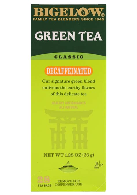 Bigelow Green Tea Classic (Decaffeinated) - Hill & Brooks Coffee and Tea Company, Inc