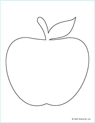 Free Printable Apple Templates and Outlines | Mombrite