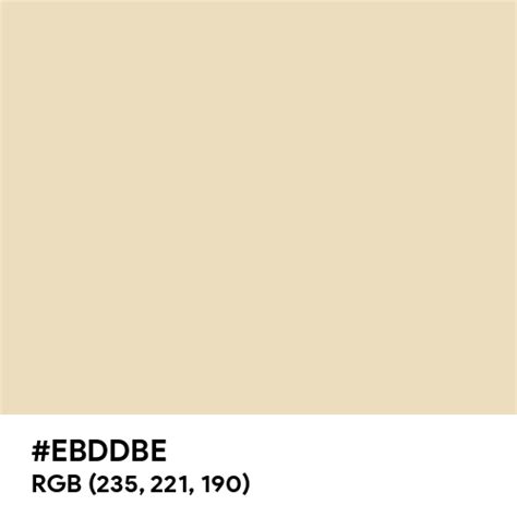 Ivory Beige color hex code is #EBDDBE