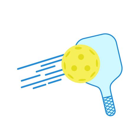 Pickleball Paddles Ball Vector on white background 7336399 Vector Art ...