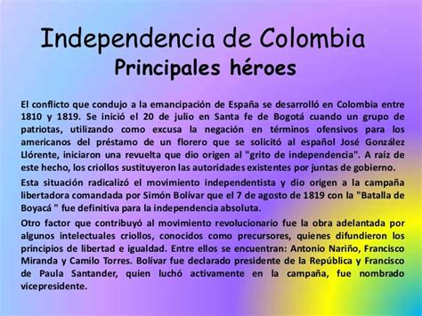 independencia de colombia