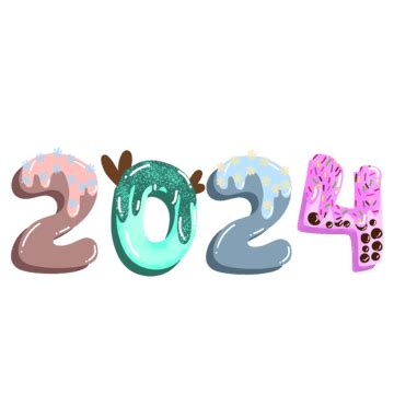 2024 Lettering Number, 2024, Number, Kids Education PNG Transparent Clipart Image and PSD File ...