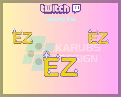 1 Twitch Emote, Pastel EZ Emote, Kawaii Emote, Cute Emote, EZ Emote ...