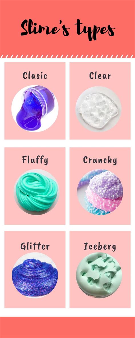 Slime types | Manualidades, Dibujos significativos, Manualidades kawaii