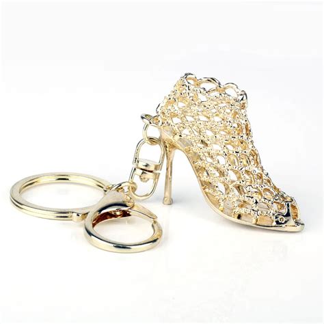 dongsheng Fashion Fancy Metal High Heel Shoe Keychain Women Charms Key Chains Keyrings Chaveiros ...