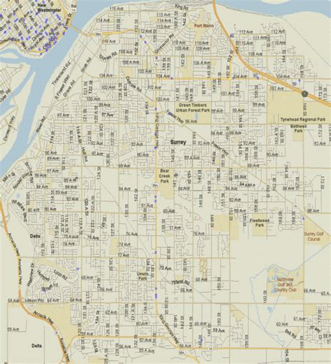 Surrey BC Map - Security Guards Companies