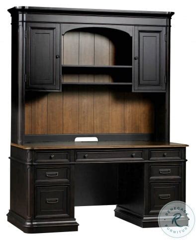 Roanoke Black Desk with Hutch from Coleman Furniture | Coleman Furniture