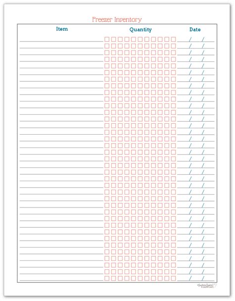 Printable Inventory Template For Your Needs