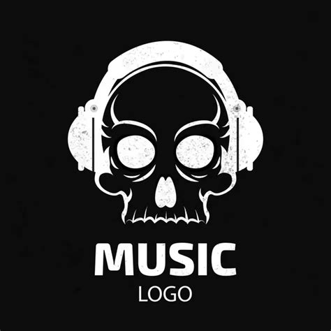 Music skull logo — Stock Vector © AnSim #83224944