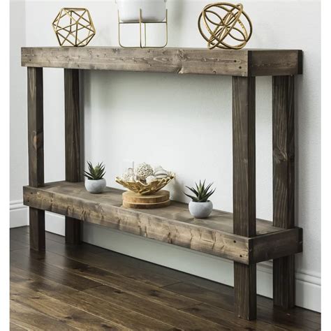 Union Rustic Dunlap Solid Wood Console Table & Reviews | Wayfair Rustic Luxe, Diy Rustic Decor ...
