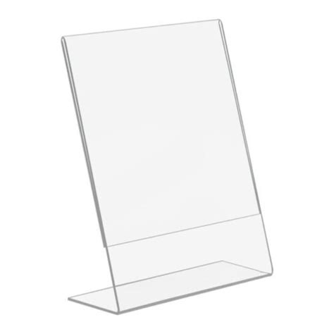 4 Acrylic Photo Frames 4x6 Vertical Clear Plastic Slant Standing Easel ...