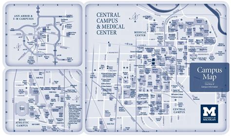 University of michigan campus map | Campus map, University of michigan ...