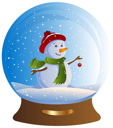 Snowman Snowglobe Transparent PNG Clip Art Image | Gallery Yopriceville ...