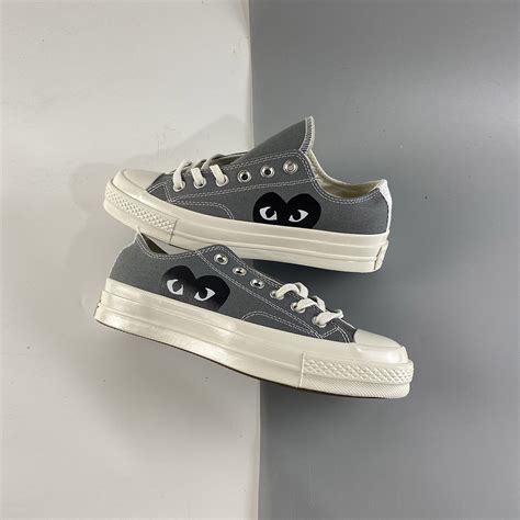 CDG Play x Converse Chuck Taylor All Star 70 Low Grey For Sale – The ...